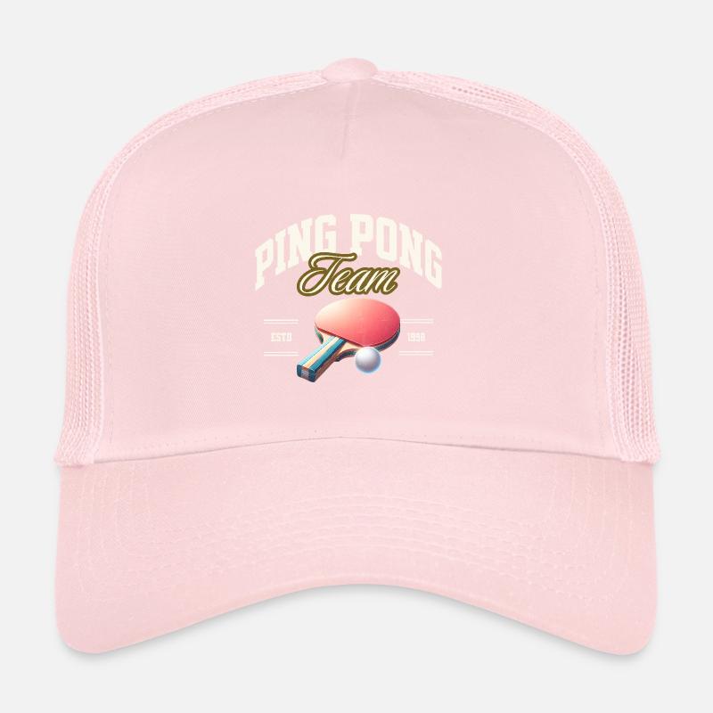 Ping Pong Team Table Tennis Trucker Cap