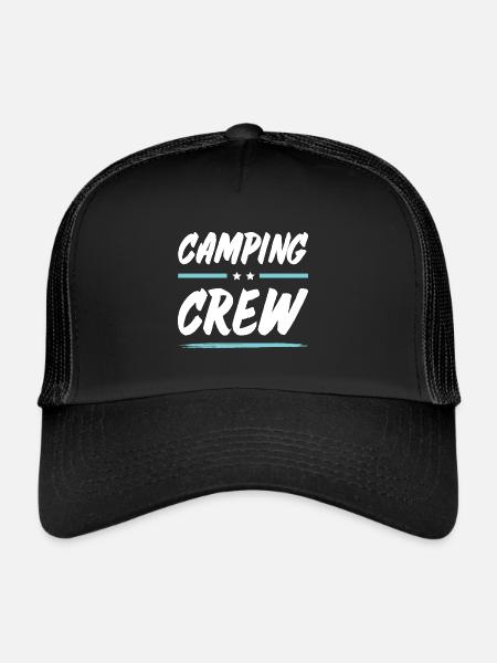 Camping Crew - Trucker Cap - black/black - Front