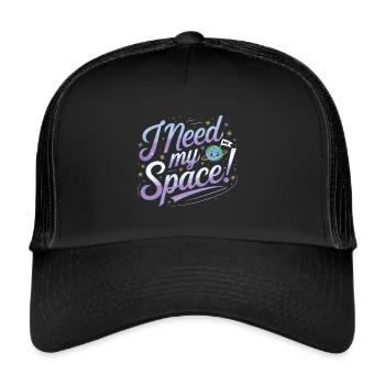 J’ai besoin de mon espace - Casquette trucker  - noir/noir - Devant