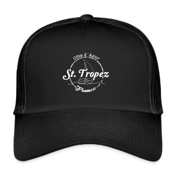 St Tropez France - Trucker Cap - black/black - Front