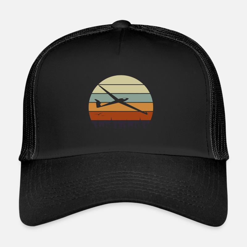 Planeur planeur cadeau - Casquette trucker - noir/noir