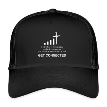 Katholischer Priester | Witziges Geschenk | - Trucker Cap - Schwarz/Schwarz - Vorne