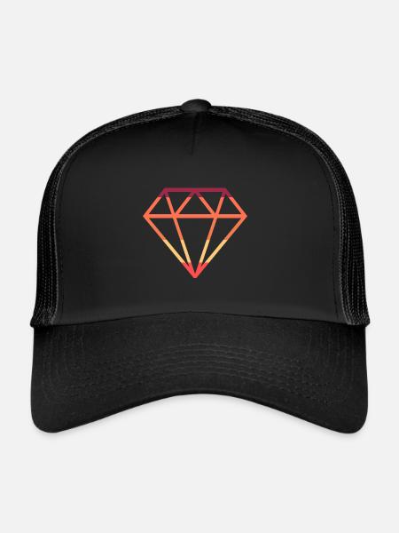 diamond - Trucker Cap - black/black - Front