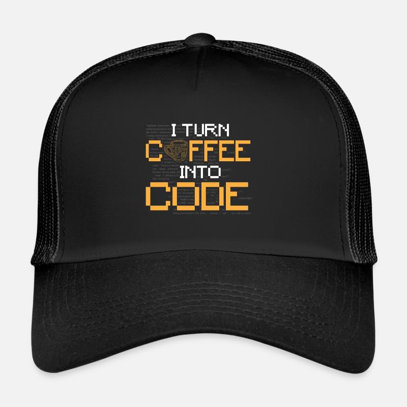Je transforme le café en code - Logiciel de programmation Casquette trucker 
