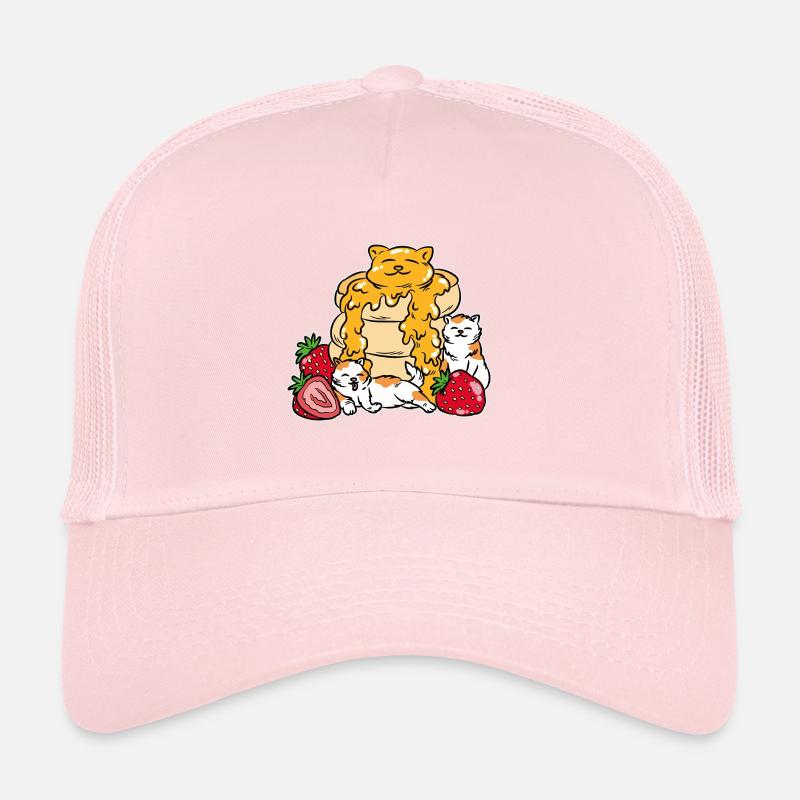 Kawaii Kitten Pancakes with Honey Trucker Cap