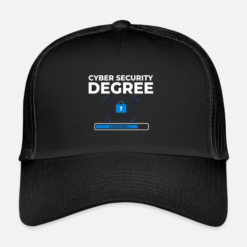 Informations sur la cybersécurité Ordinateur Sicherheit Casquette trucker 