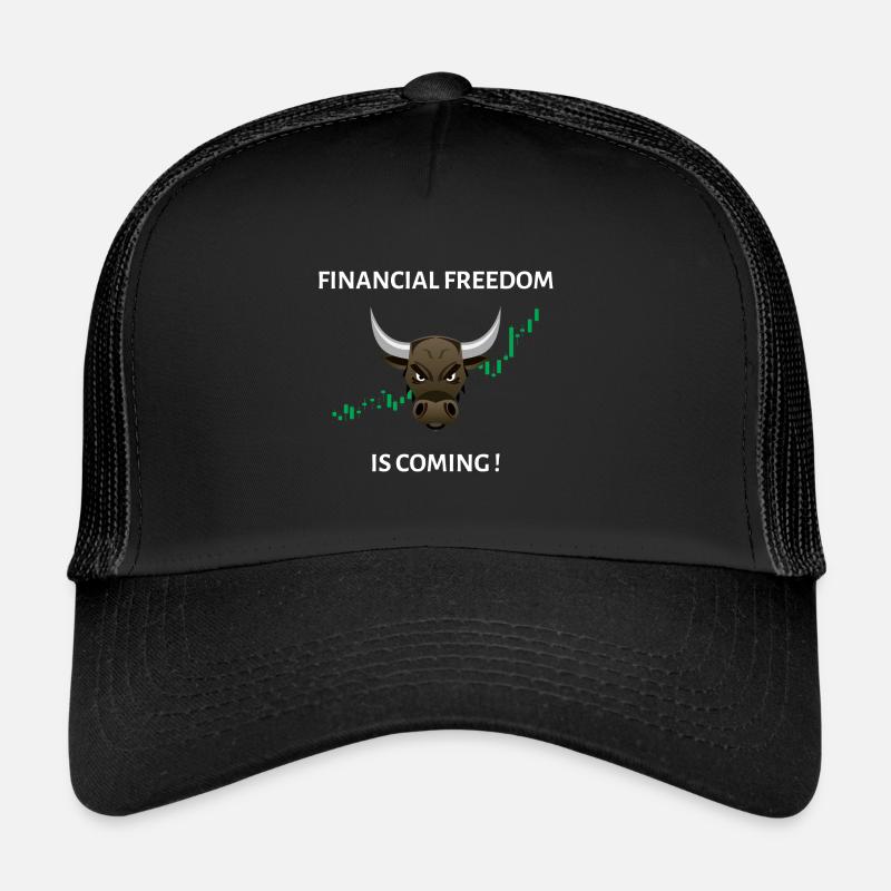 Conception de stock pour la liberté financière Casquette trucker 