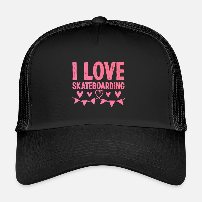 Ich Liebe Skateboard Trucker Cap