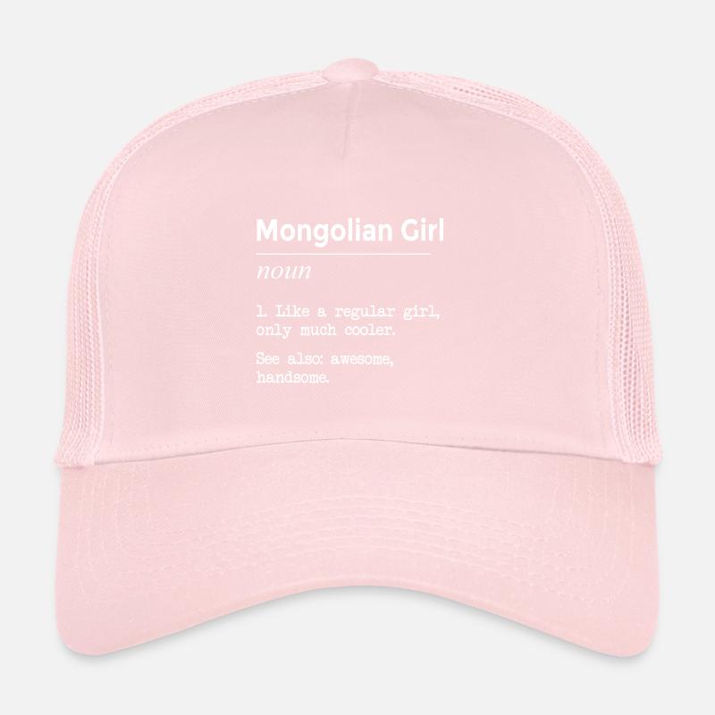 Mongolisches Mädchen lustige Definition Trucker Cap