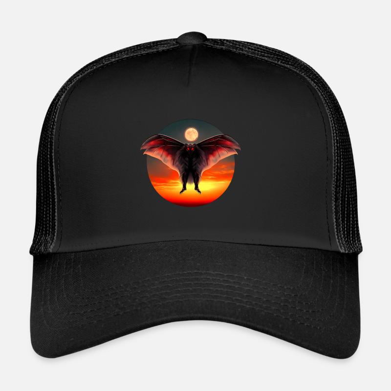 Mothman au coucher du soleil Casquette trucker 