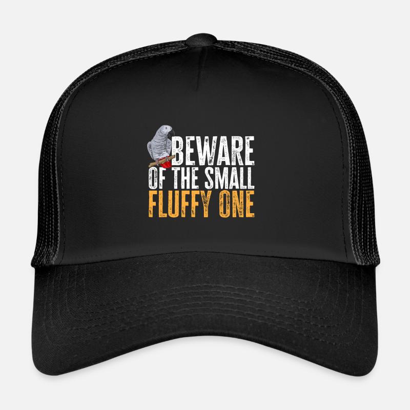 Graupapagei African Grey Parrot Papagei - Trucker Cap - Schwarz/Schwarz