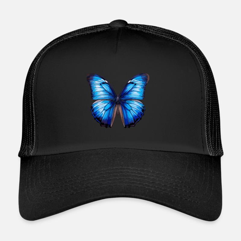 Morpho Papillon Bleu Casquette trucker 