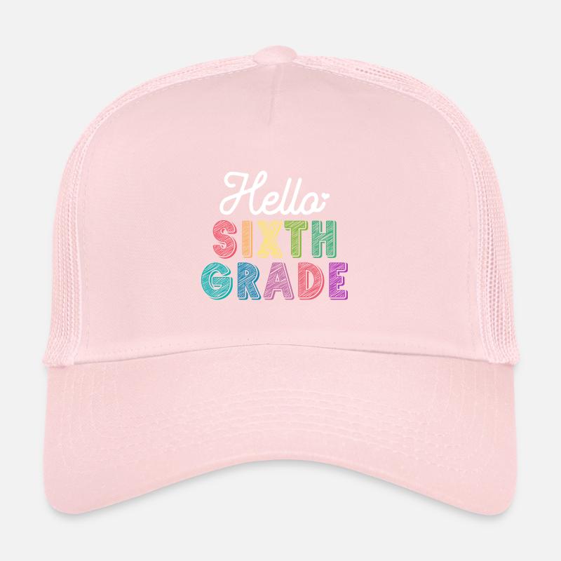 Teacher Hello Sixth Grade Trucker Cap