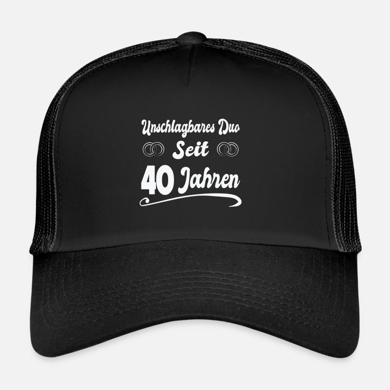 40 Jahre Ehe Ehepaar 40. Hochzeitstag Geschenk Trucker Cap