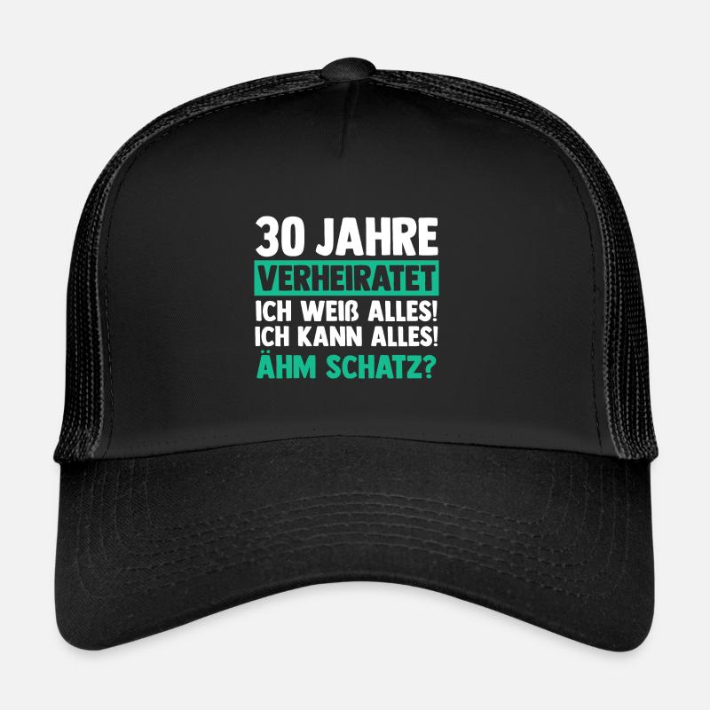 Ehe Perlenhochzeit 30 Jahre Verheiratet Hochzeitst Trucker Cap