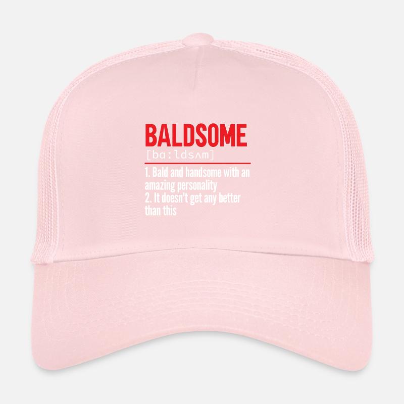 Bald Head Baldness Beard Bald Head Trucker Cap