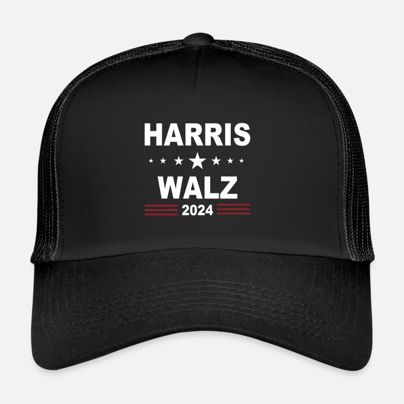 Harris Walz 2024 - Trucker Cap - Schwarz/Schwarz