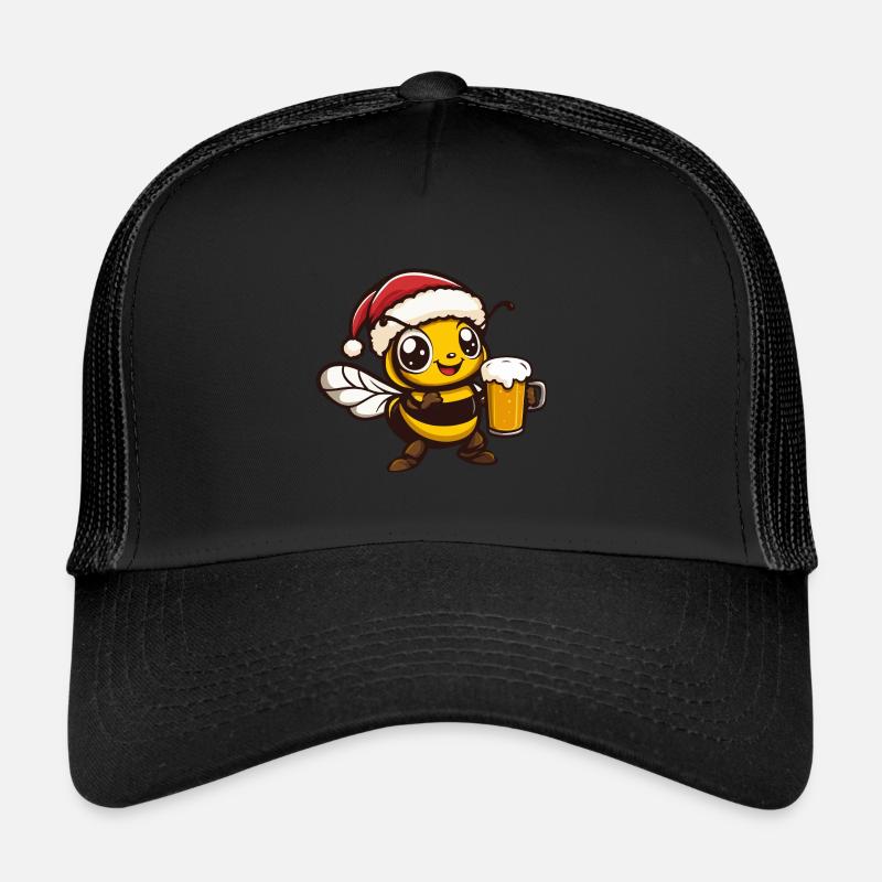 Abeille Noël Bière Drôle Casquette trucker 