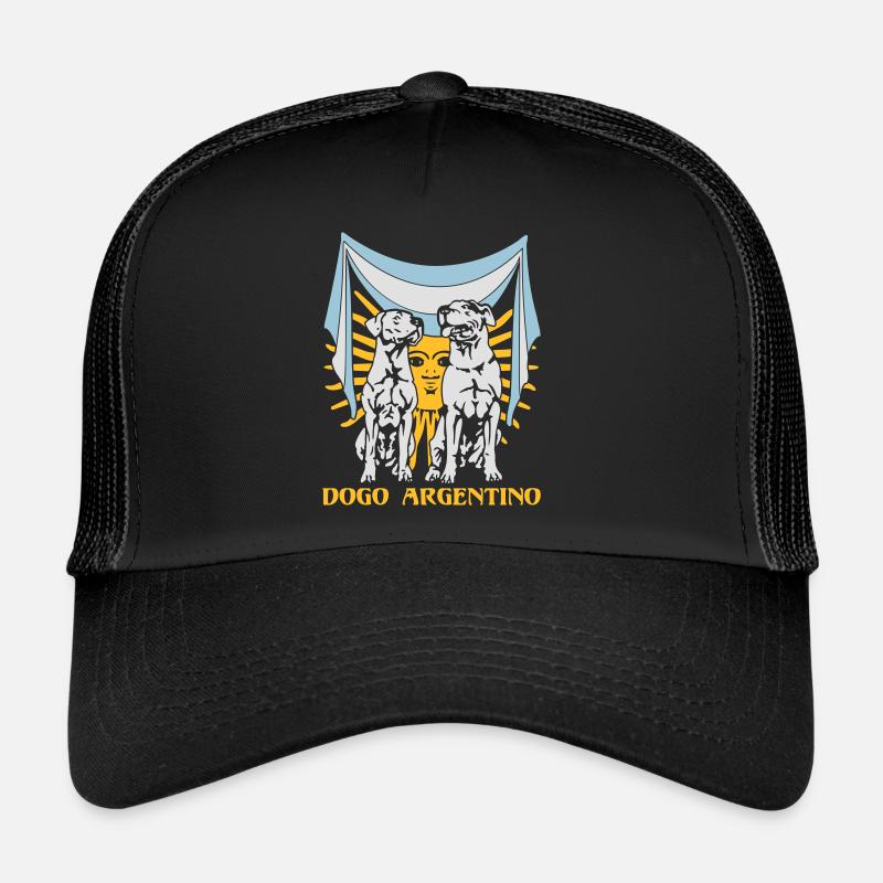 Dogo Argentino Flagge - Trucker Cap - Schwarz/Schwarz