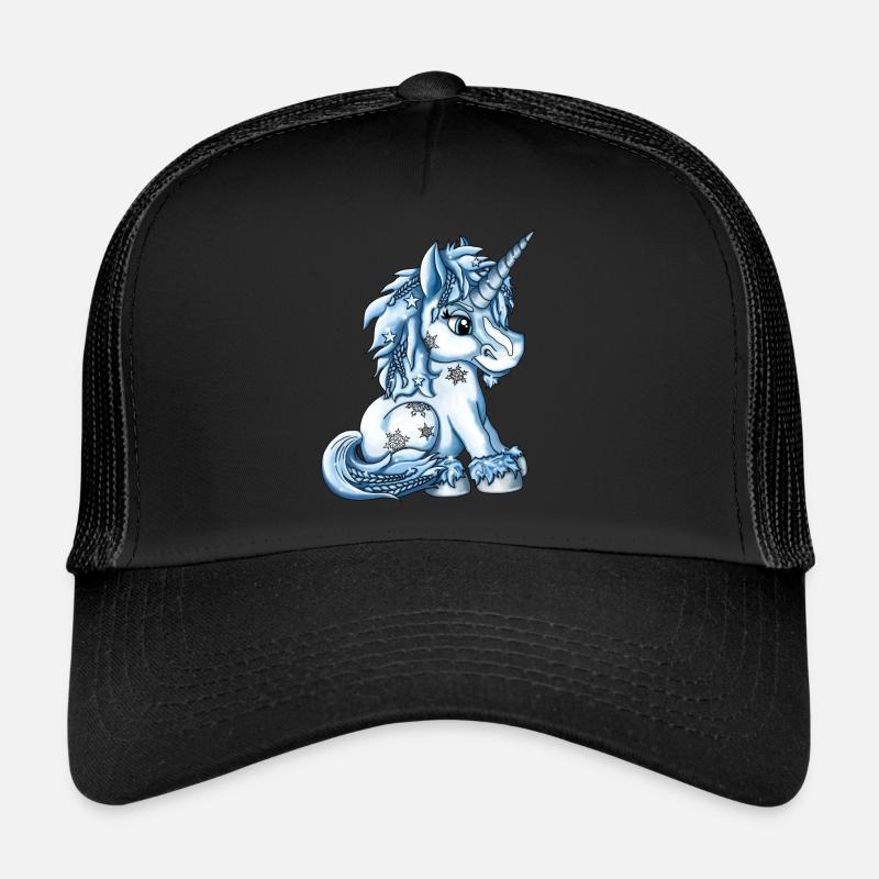 Eisiges Schnee Einhorn fantasy Illustration Trucker Cap