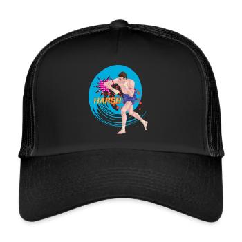 Karate Jiu-Jitsu Taekwondo Kickboxing Muay Thai - Trucker Cap - black/black - Front
