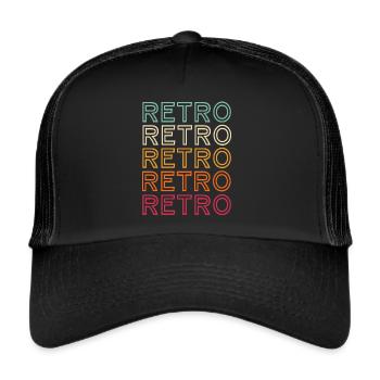 Retro Vintage Shirt - Trucker Cap - black/black - Front