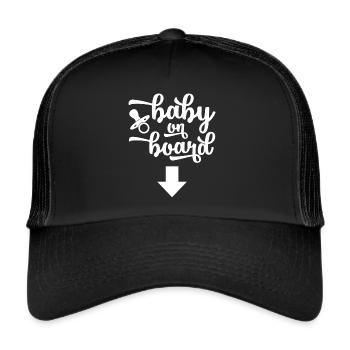 Baby Shirt - Trucker Cap - black/black - Front