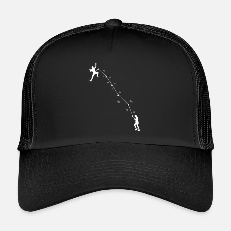 Climber climbs a rock face | Climb - Trucker Cap - black/black