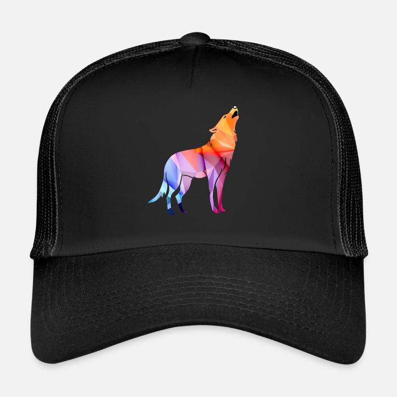 Polygone pleurnute loup Casquette trucker 
