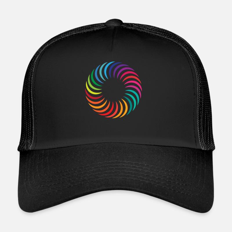 Cercle arc en ciel Casquette trucker 