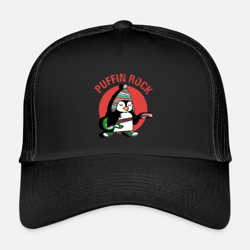 Papageientaucher - Trucker Cap - Schwarz/Schwarz