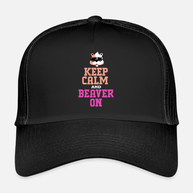 Beaver Ambiguous Wood Tree Dam Badger Otter Trucker Cap
