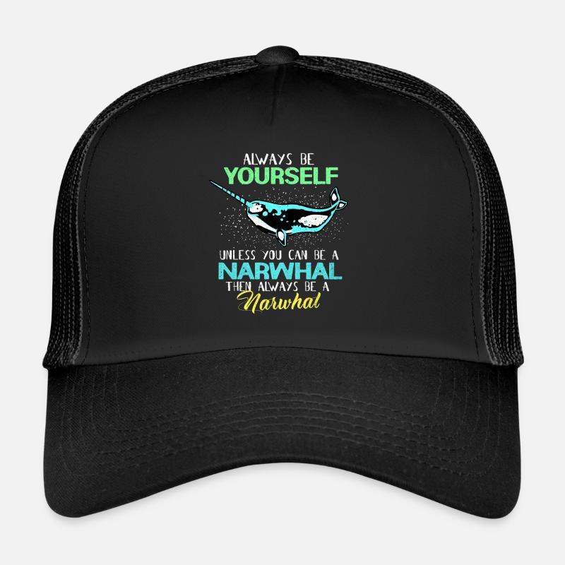 Narwhal - Trucker Cap - black/black