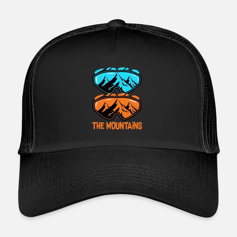 Skiing Skiing Skiing Skiing Skiing - Trucker Cap - black/black
