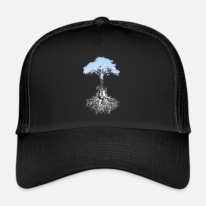 Baum Holz E-Gitarre Gitarrist Musiker Geschenk Trucker Cap