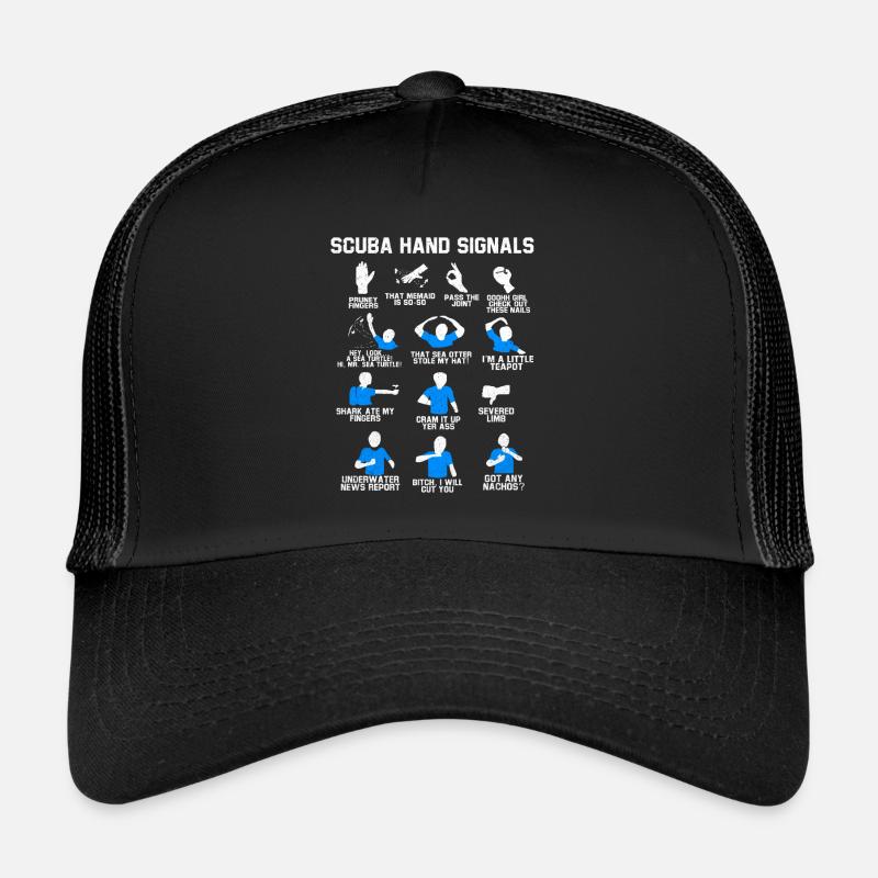 Plongée - Casquette trucker  - noir/noir