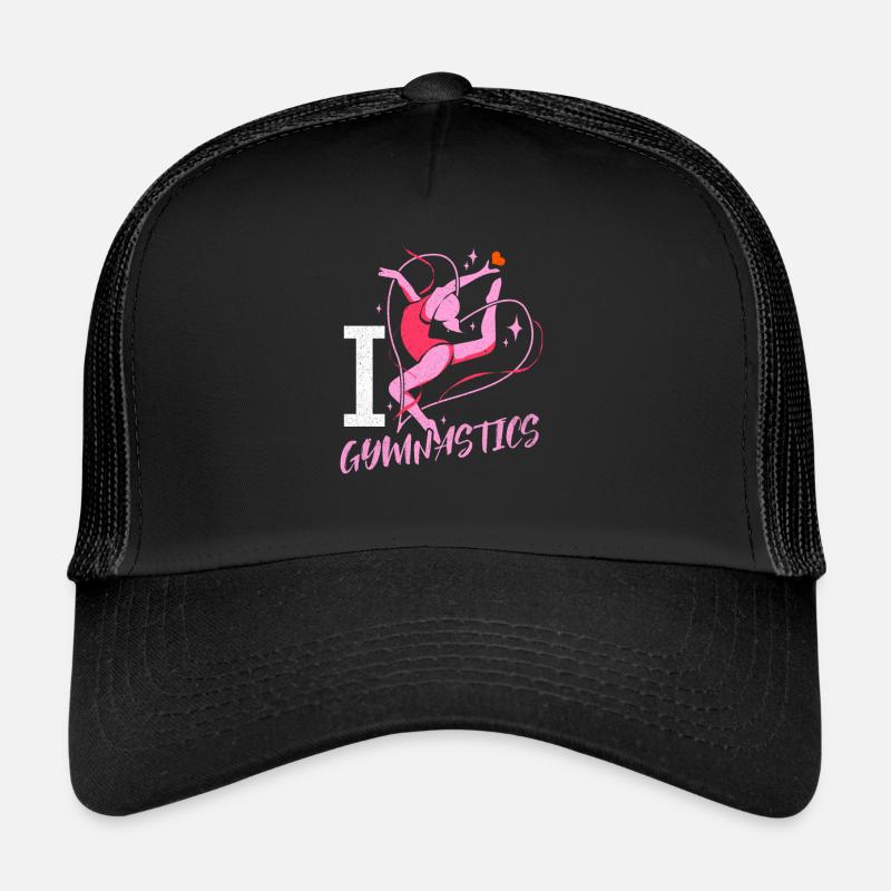 Gymnastik - Trucker Cap - Schwarz/Schwarz