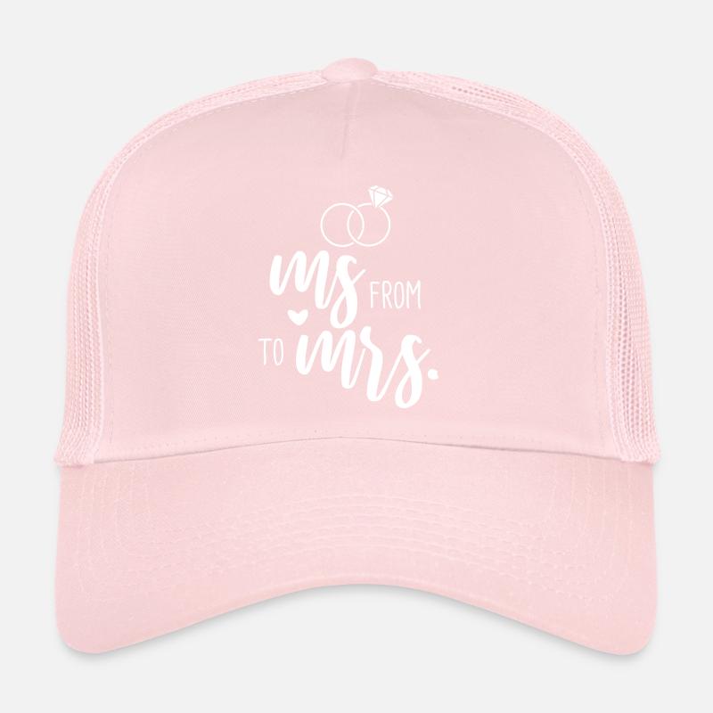 Wedding Bachelorette Party - From Ms. to Mrs. Trucker Cap