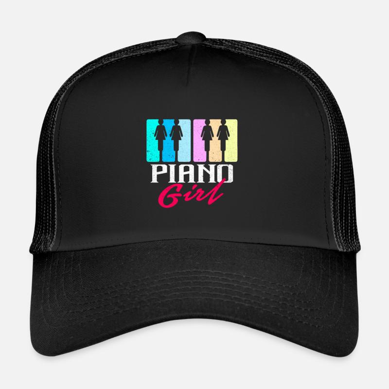Piano - Trucker Cap - Schwarz/Schwarz