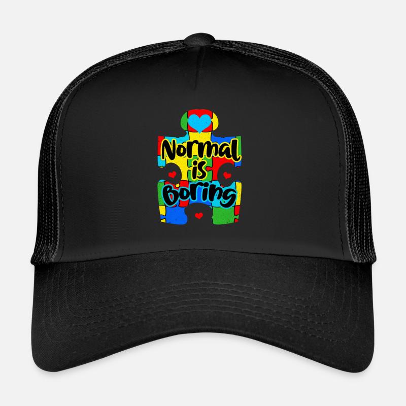 Autismus - Trucker Cap - Schwarz/Schwarz