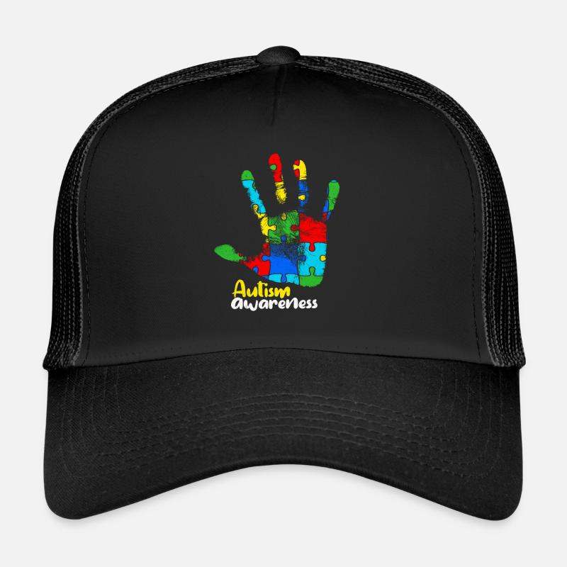 Autisme - Casquette trucker  - noir/noir