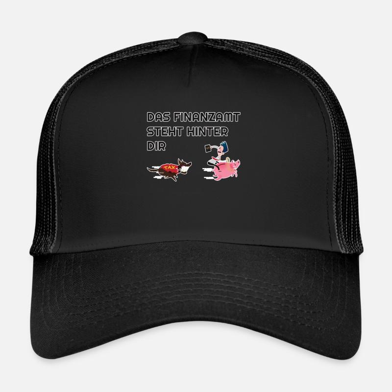Finanzamt Lustig - Trucker Cap - Schwarz/Schwarz