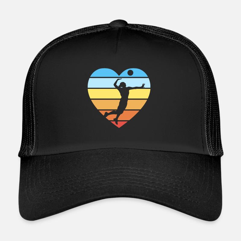 Beach Volleyball - Trucker Cap - Schwarz/Schwarz