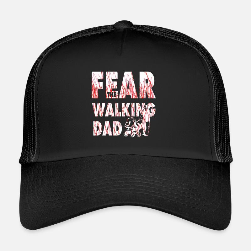 Walking Dad Vatertag Vater Geschenk - Trucker Cap - Schwarz/Schwarz