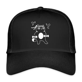 Cat Workout - Trucker Cap - black/black - Front