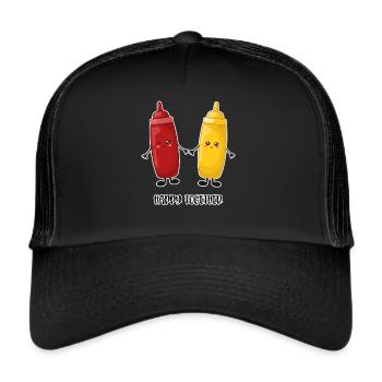 Ketchup and mustard - Trucker Cap - black/black - Front