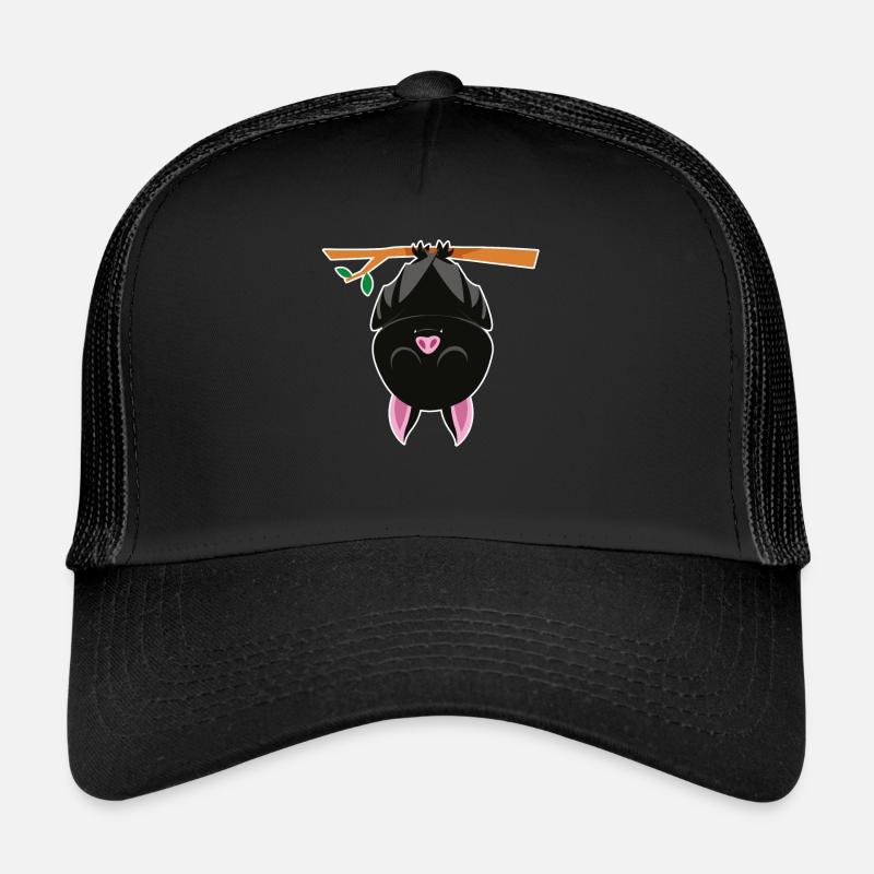 Fledermaus - Trucker Cap - Schwarz/Schwarz