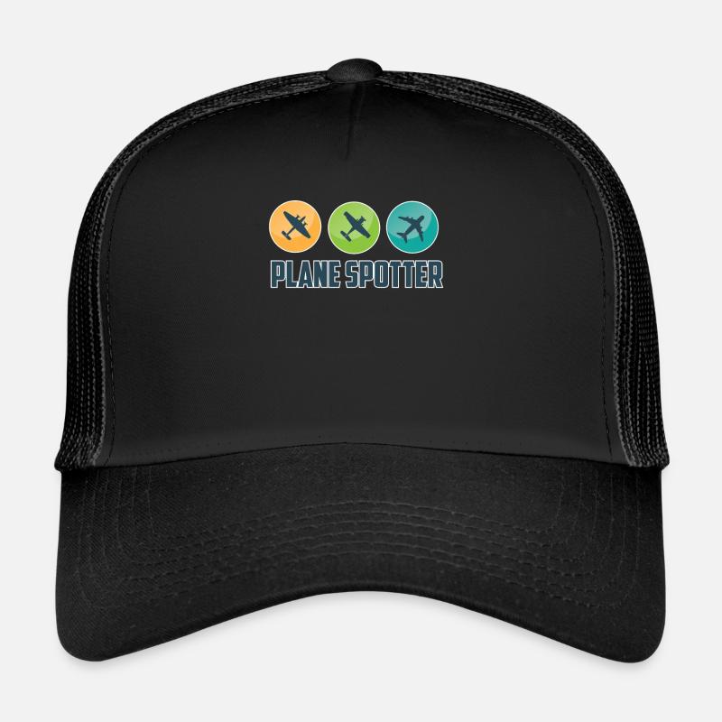planespotter - Casquette trucker  - noir/noir