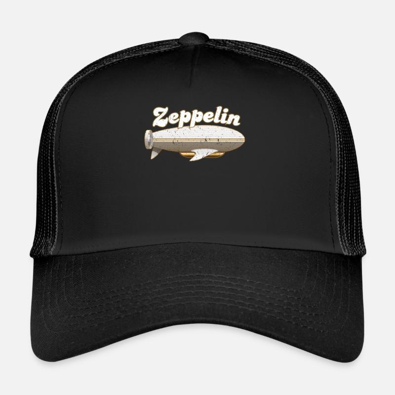Zeppelin und Luftschiff - Trucker Cap - Schwarz/Schwarz