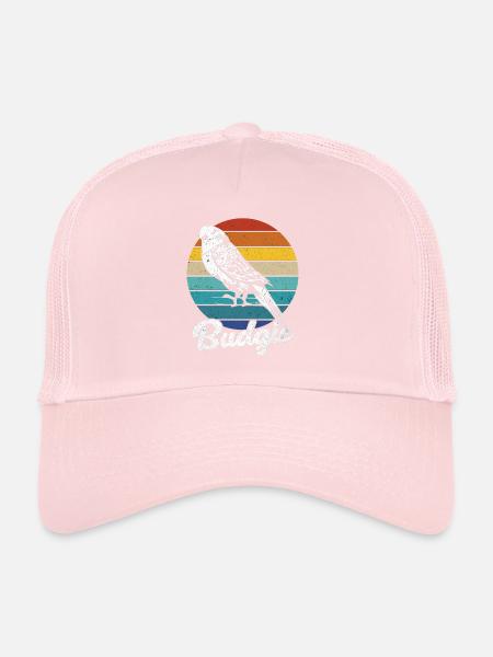 Perruche - Casquette trucker  - rose pâle - Devant